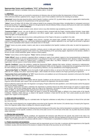 Sponsorship Terms and Conditions STC of Purchase Order