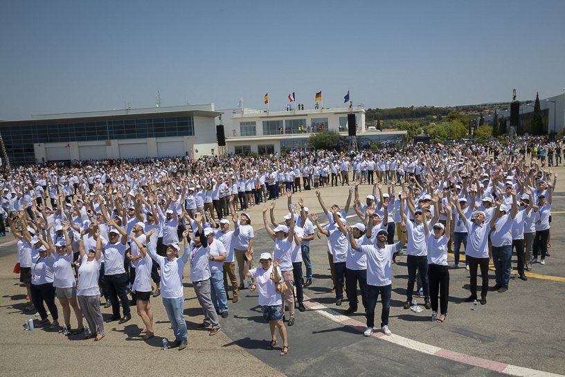 80 ans d'Airbus à Marignane, démo flight & expos statique.