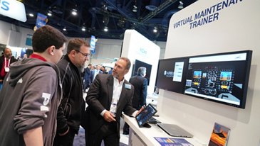 Airbus' helicopter virtual maintenance trainer (VMT) at HAI Heli-Expo 2018