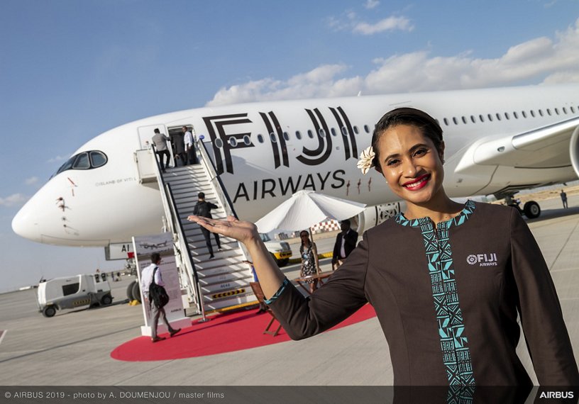 Static display of Fiji Airways A350 XWB – Dubai Airshow 2019