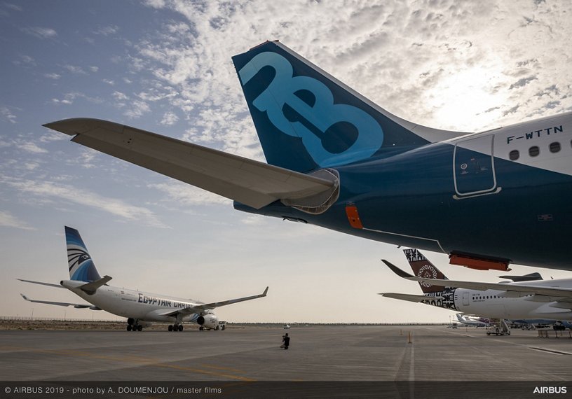 Airbus aircraft on static display – Dubai Airshow 2019 