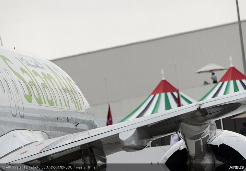 SalamAir A320neo static display – Dubai Airshow 2019