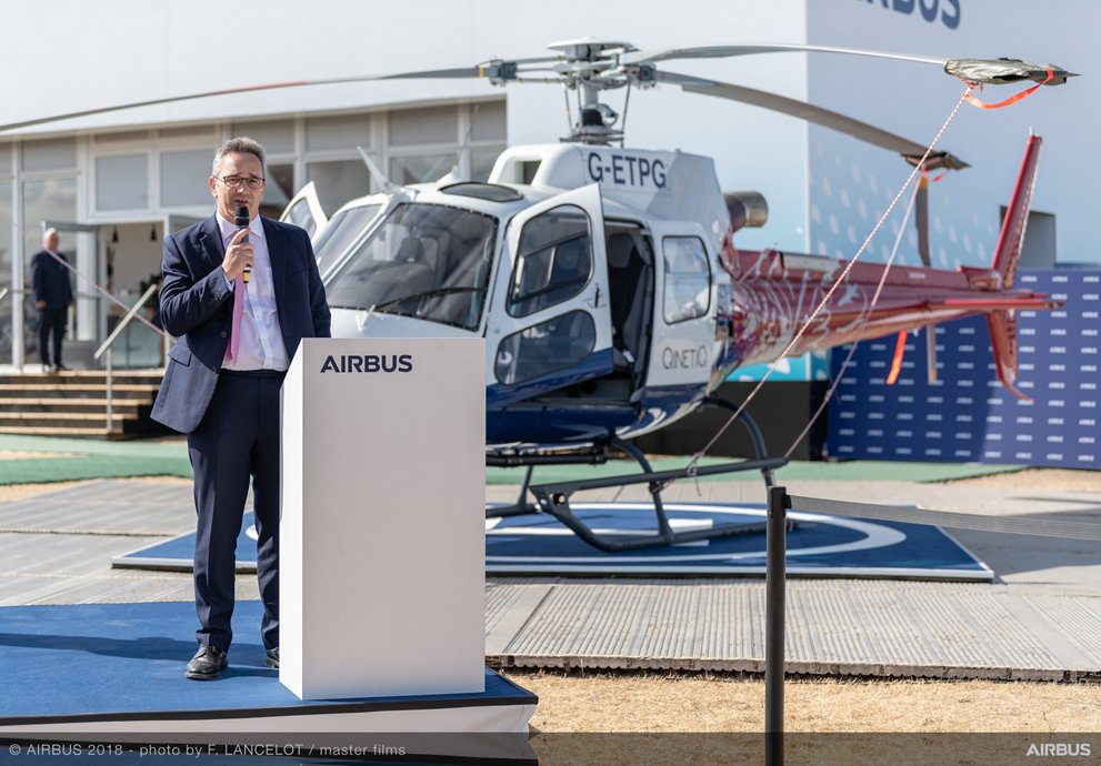 H125 helicopter Farnborough handover QinetiQ ETPS 2