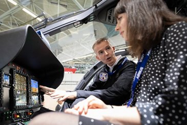 Visitors discover Helionix at Helitech International 2018.