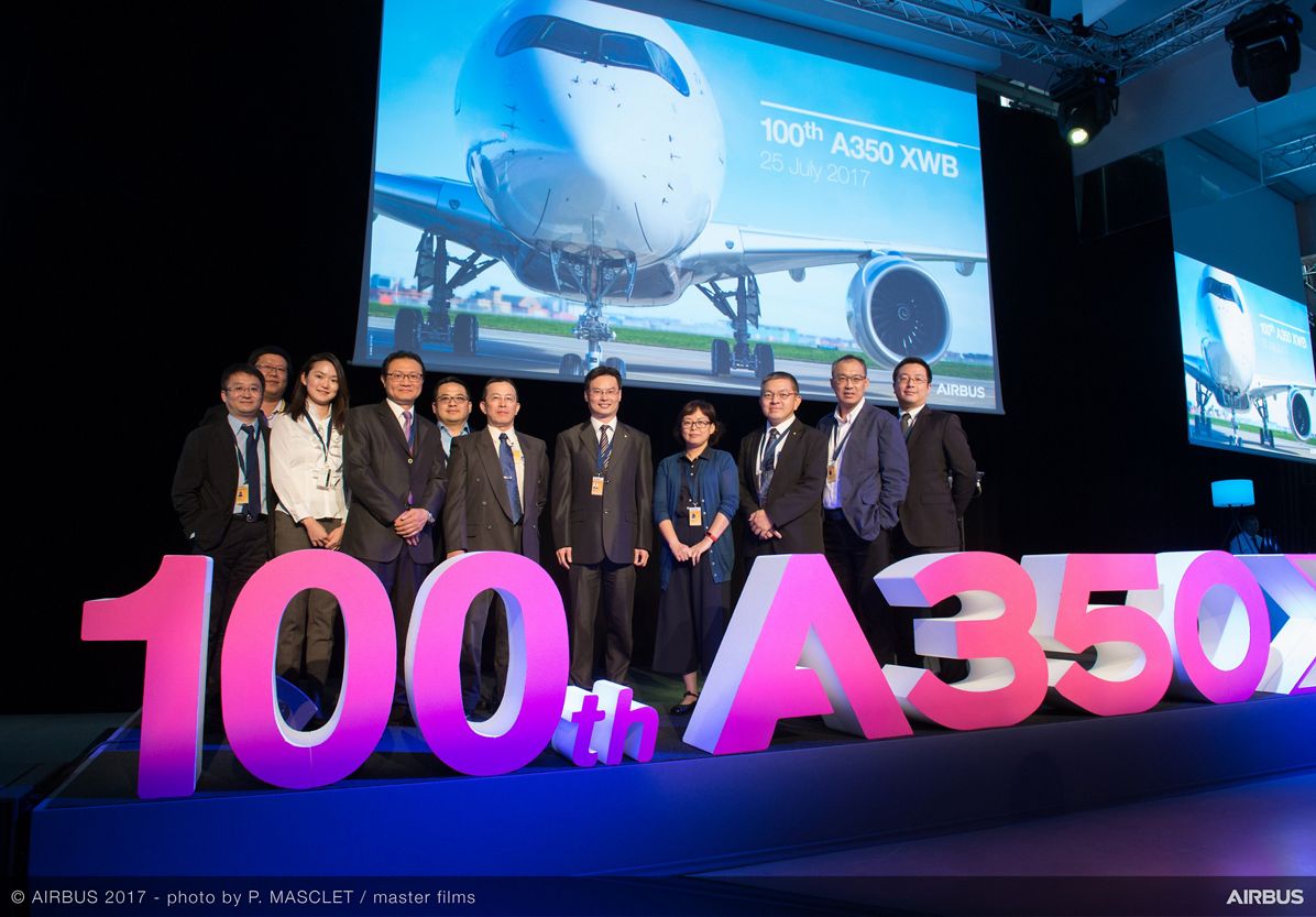 100th A350 Delivered To China Airlines Ceremony