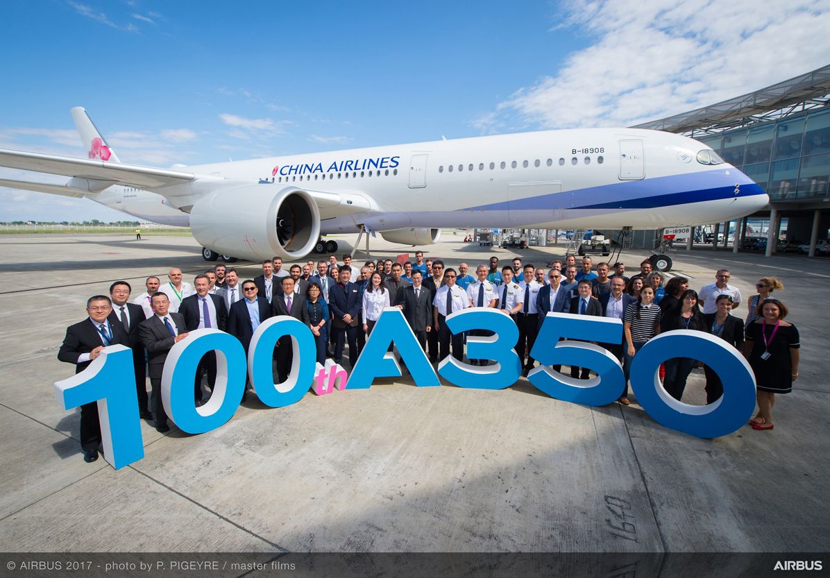 The A350 XWB programme is flying high with 100 deliveries overall