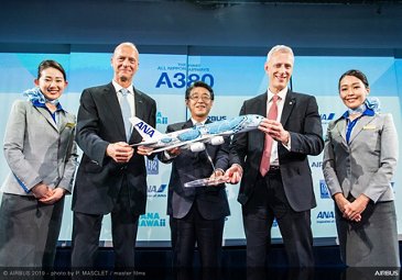 All Nippon Airways’ first A380 delivery ceremony