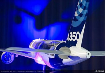 Airbus 2013 NYPC ambiance A350 mock-up