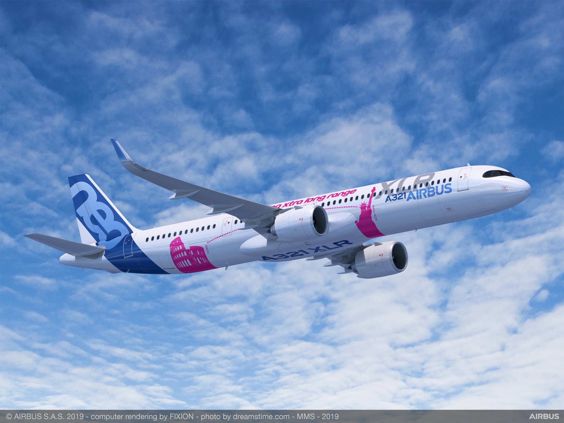 A321XLR in flight