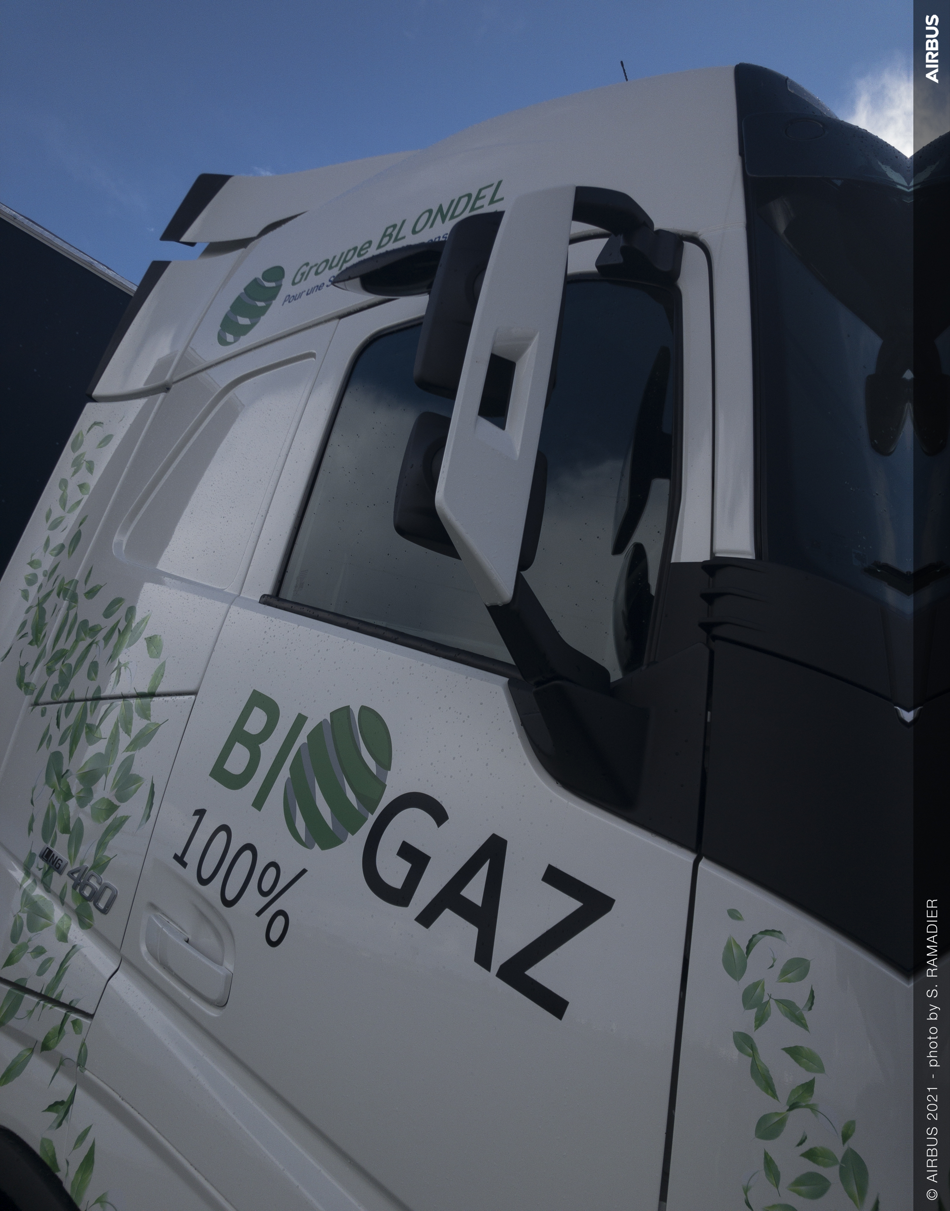 Close up on Biogas truck