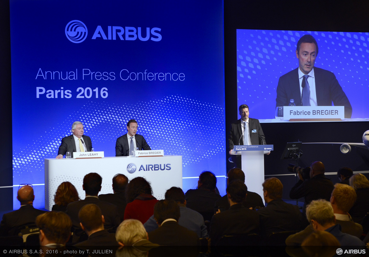 At the traditional year-opening press conference – held 12 January 2016 in Paris, France – Airbus’ top management announced the company’s 2015 results and its outlook for the year ahead