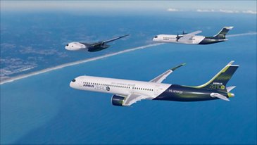 ZEROe concept aircraft - formation flight