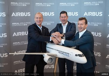 Annual Press Conference 2019 - Tom Enders Harald Wilhem and Guillaume Faury