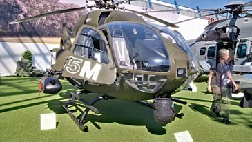 A mock-up H145M at MSPO in Kielce, Poland