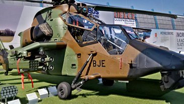 Airbus’ multi-role attack helicopter, the Tiger HAD at MSPO in Kielce, Poland