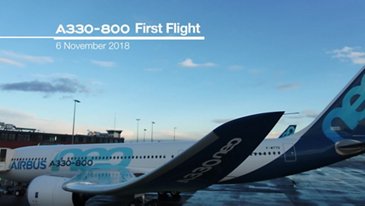 Airbus A330-800 performs its first flight