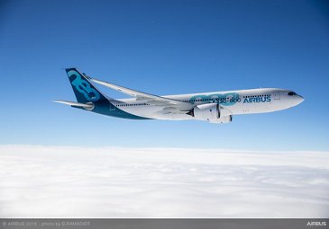 A330-800 airborne for the first time