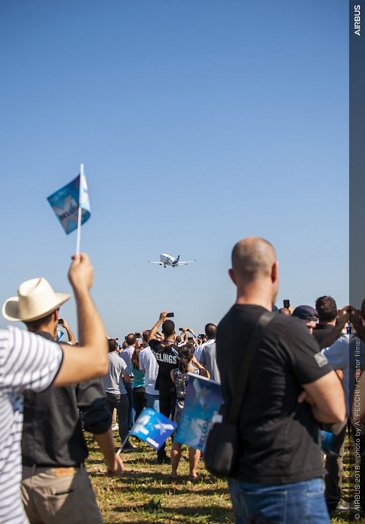 BelugaXL First Flight Fan Zone Ambiance