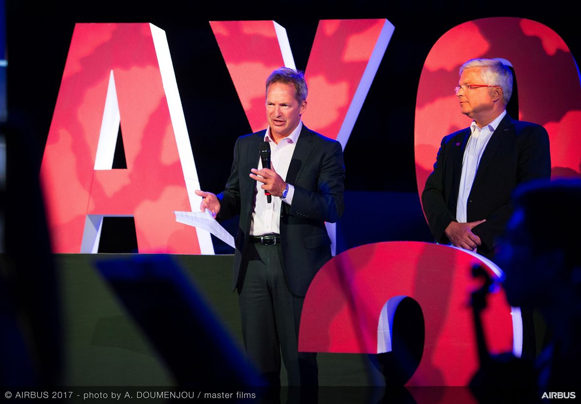 Speech by Johan Slosar (Chairman of Swire Pacific Limited and Cathay Pacific) with Rainer Ohler (Head of Airbus Communication) before Concert of Asian Youth Orchestra at Airbus Leadership University