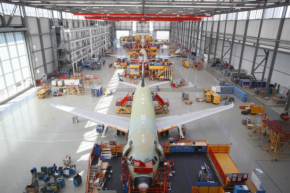 A320 aircraft are built at Hamburg, Germany, one of the final assembly lines for the single-aisle family that are located in Europe, China and North America