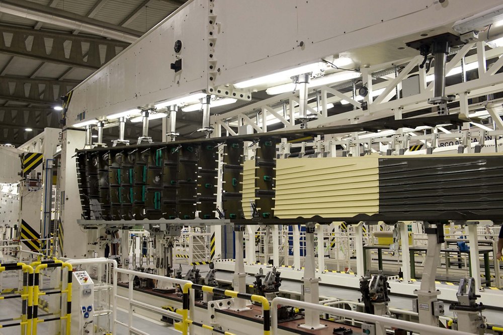 A view of production activity inside Airbus’ Puerto Real facility in the south of Spain