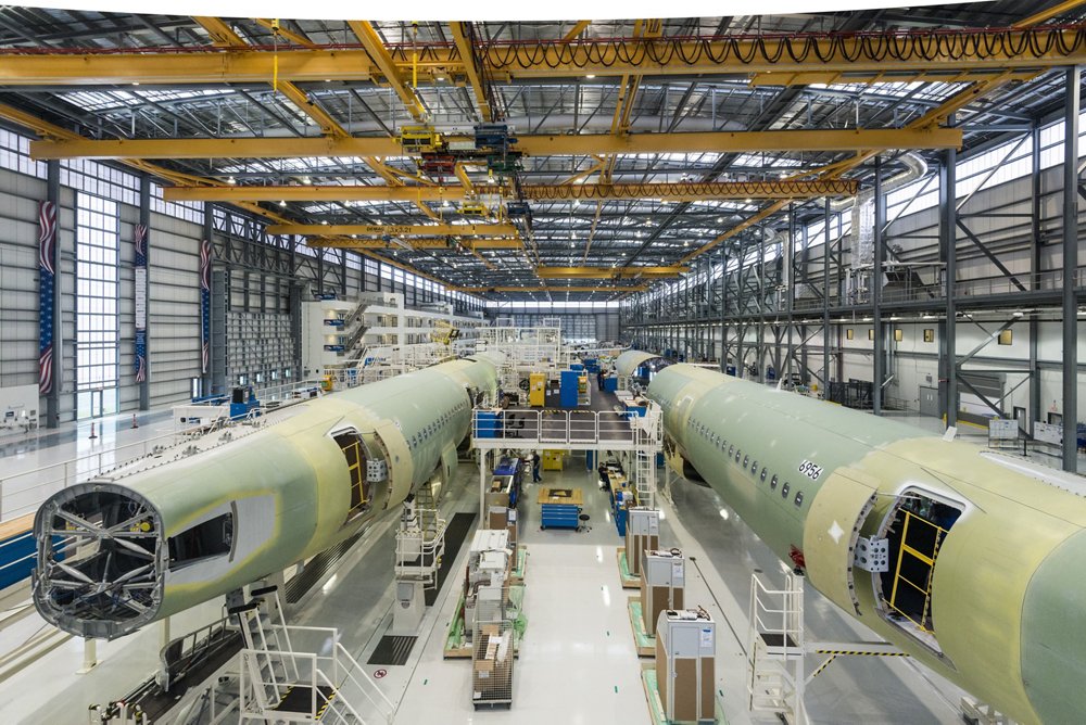 A220 Family aircraft destined for U.S.-based customers are produced at the Mobile final assembly line in Alabama.  