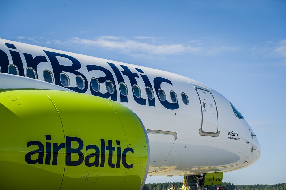 airBaltic A220-300 for world demonstration tour