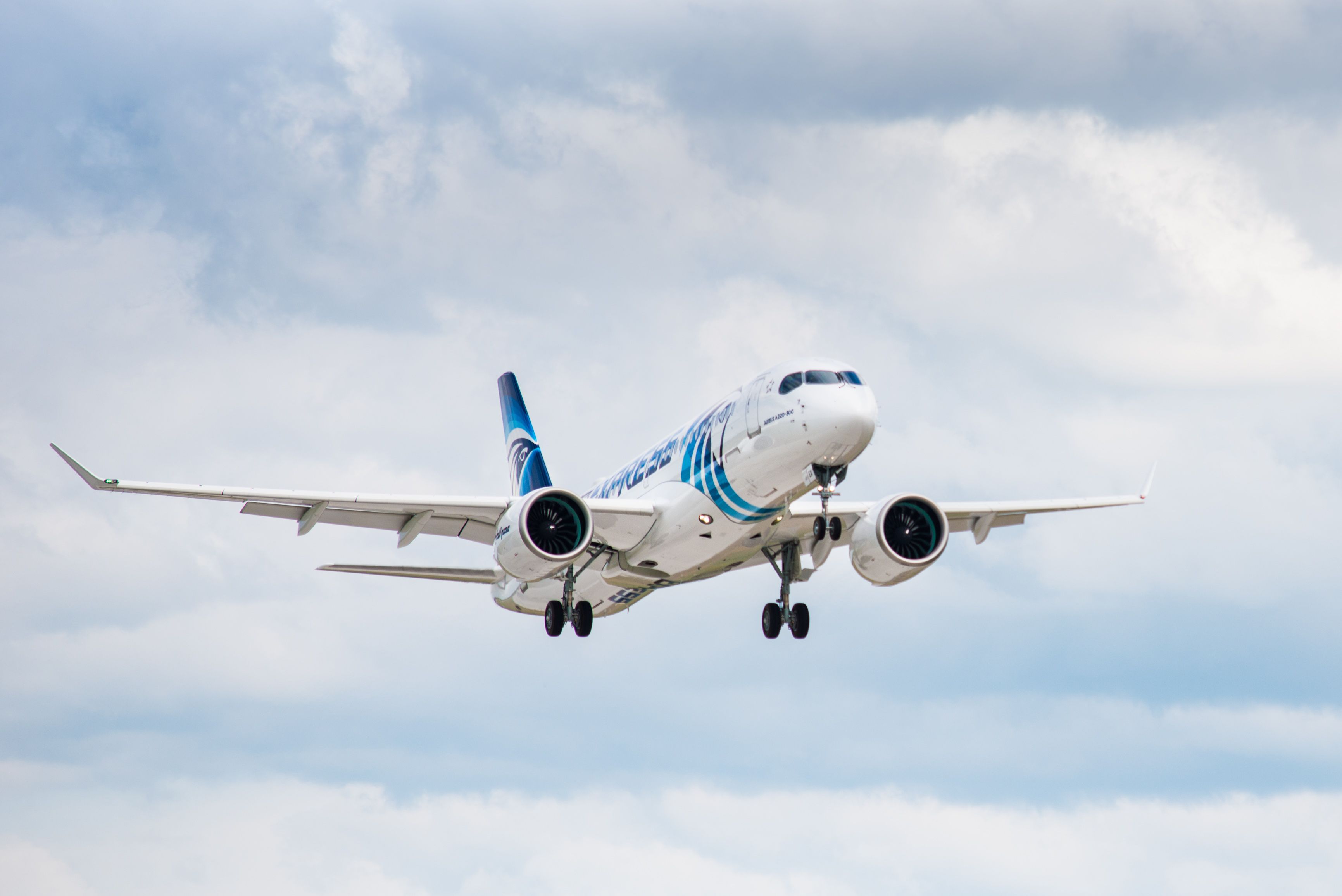 First EgyptAir A220-300 makes maiden flight - Commercial Aircraft - Airbus