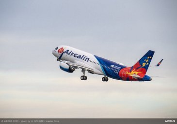 First Aircalin A320neo on ferry flight