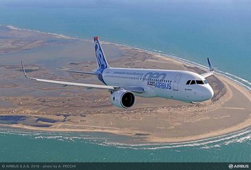 A320neo in flight