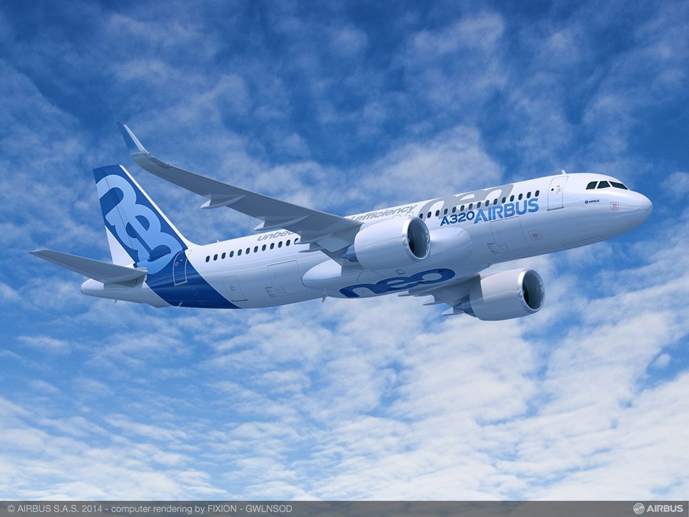 A computer rendering of Airbus’ A320neo commercial aircraft, which was unveiled by the company in 2010.  