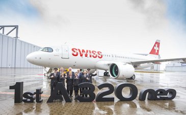 Delivery of first SWISS A320neo