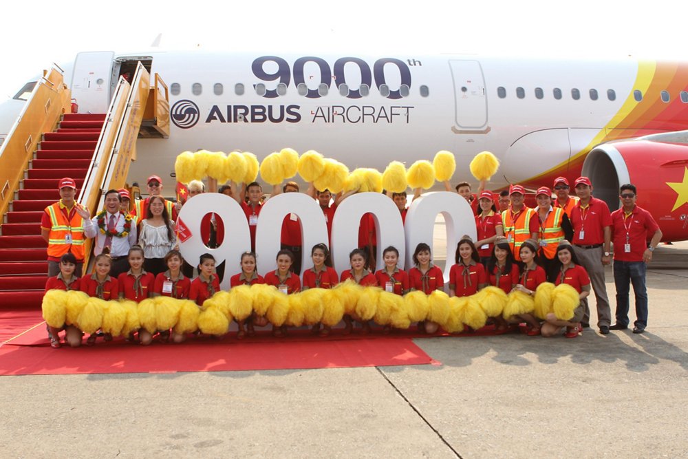 On 20 March 2015, Airbus marked the handover of its 9,000th jetliner, which was an A321 received by VietJetAir