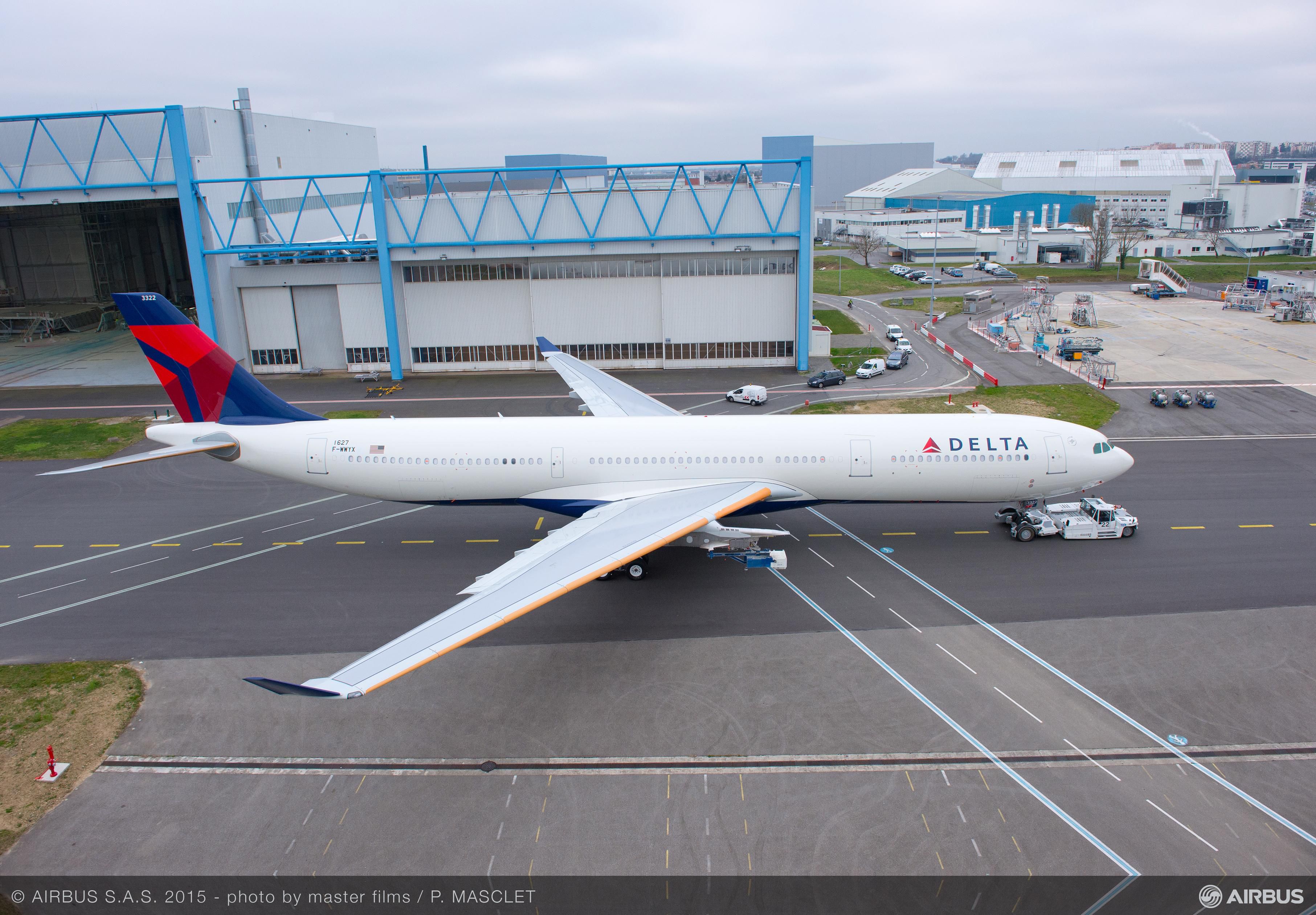 Most Advanced A330 Rolls Out Of Paintshop In Delta Air Lines
