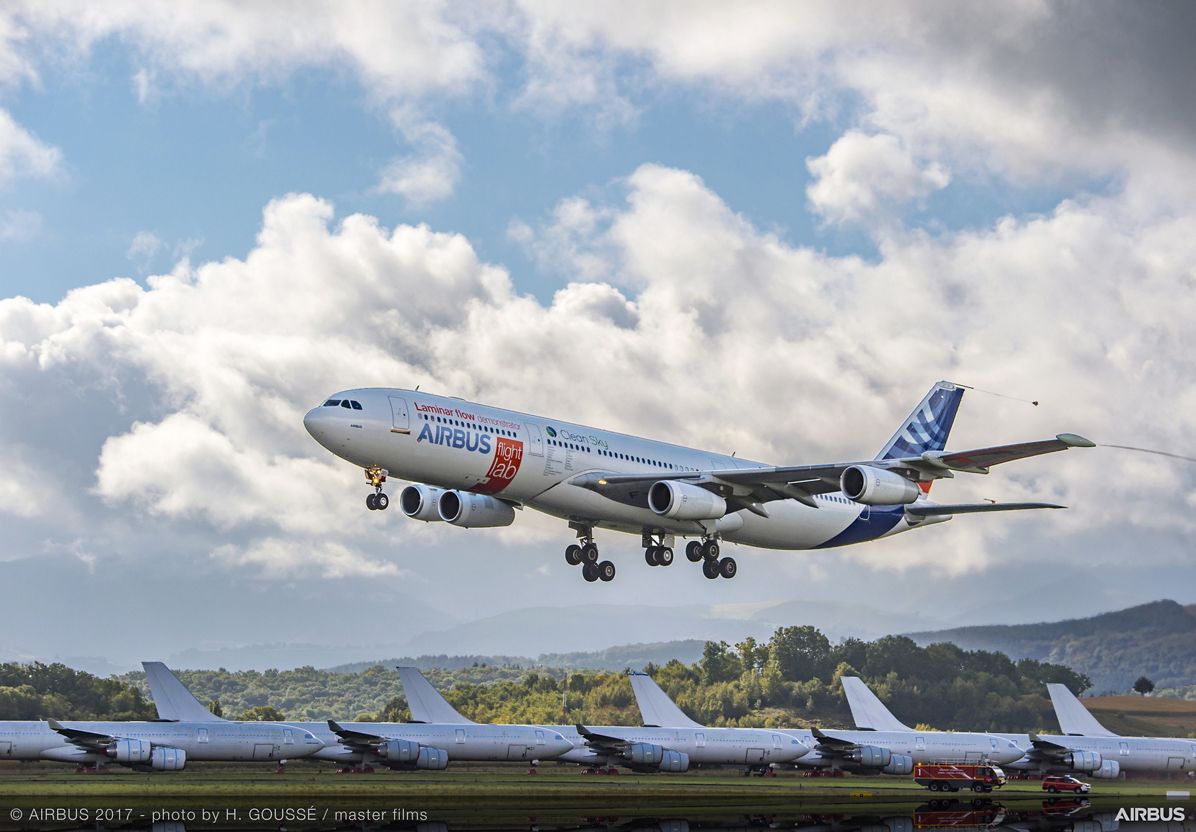A340 Laminar Flow BLADE Demonstrator First Flight