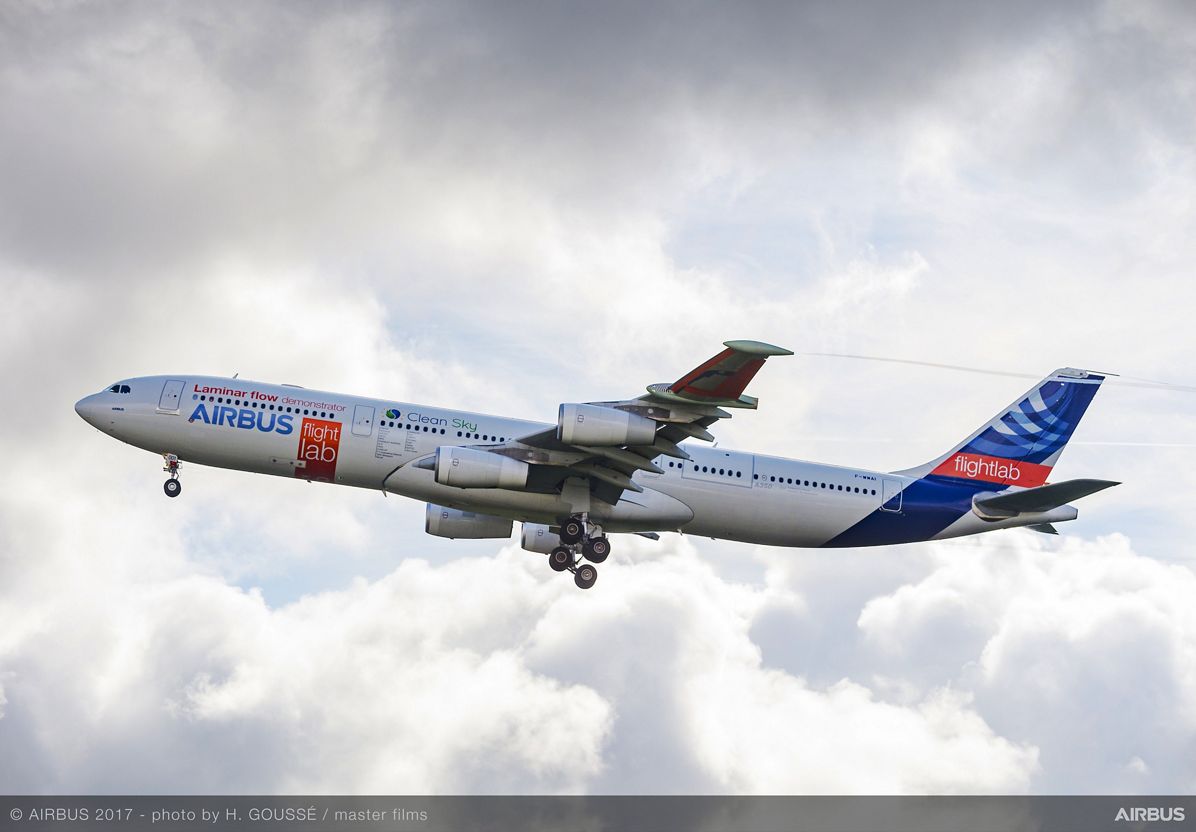A340 Laminar Flow BLADE Demonstrator First Flight