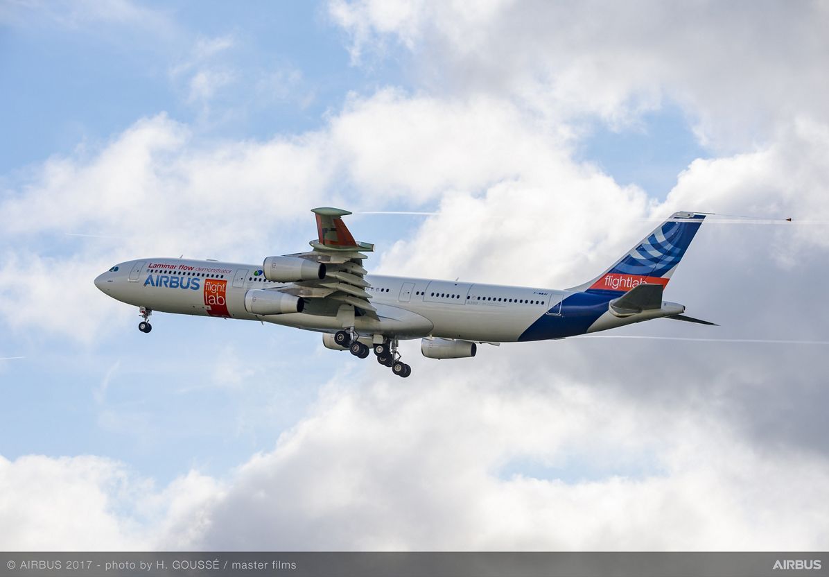 A340 Laminar Flow BLADE Demonstrator First Flight