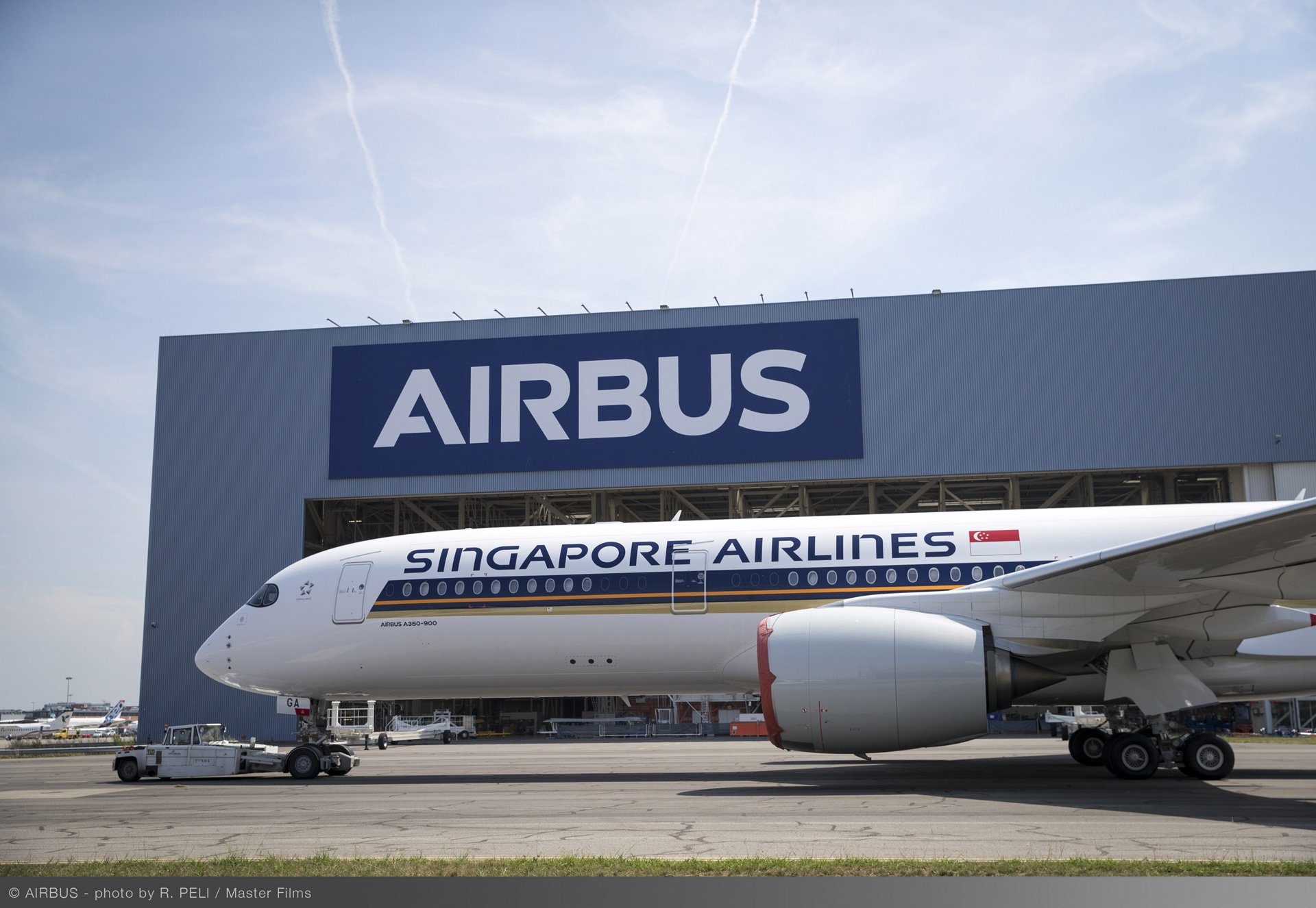 Singapore Airlines Ultra Long Range A350 XWB paint shop rollout 1