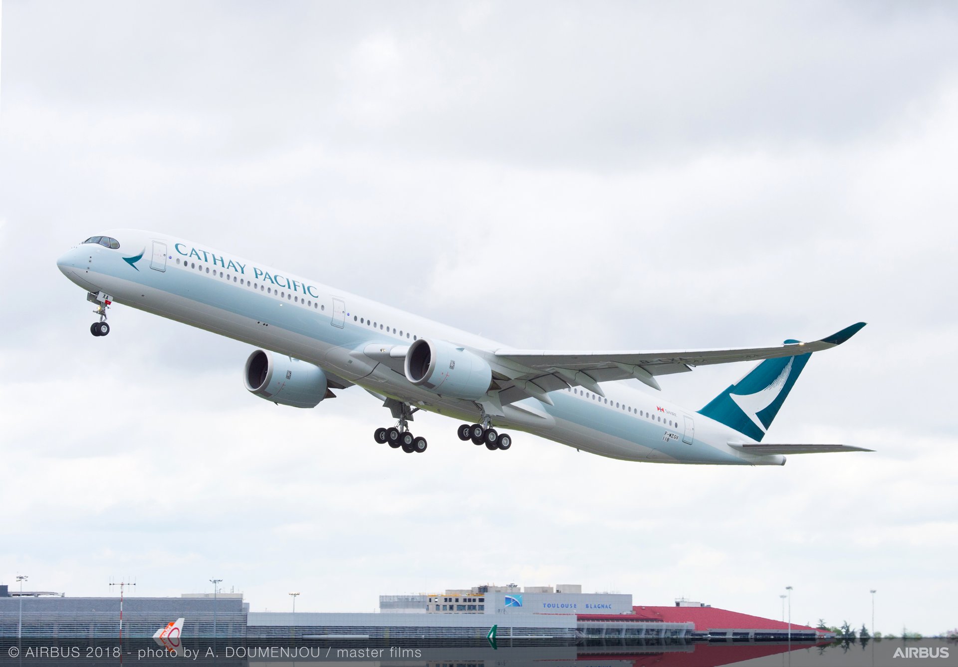 Cathay Pacific  A350-1000 widebody -  Commercial Aircraft Picture.
