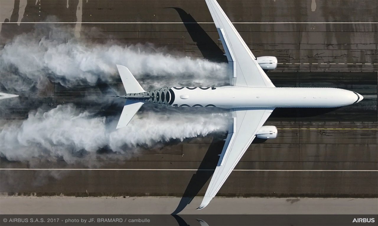 The A350 1000 Makes A Big Splash During Water Trough