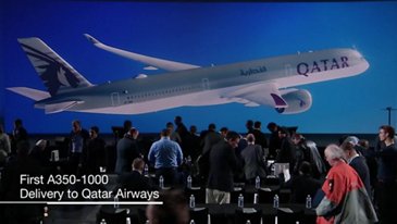 亮点:第一架A350-1000交付卡塔尔航空公司