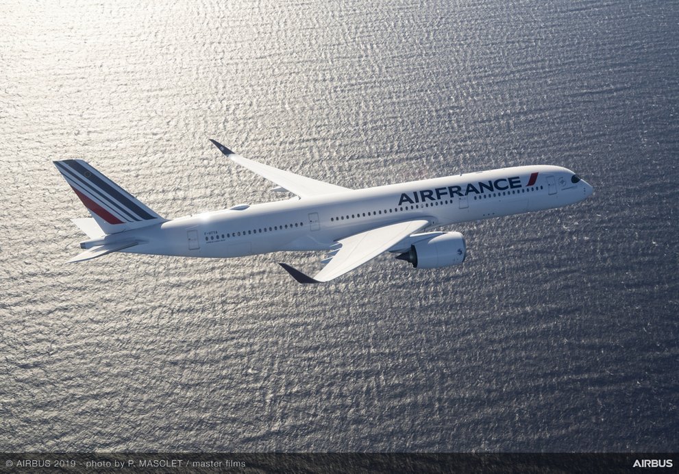 Primer Airbus A350 de Air France.