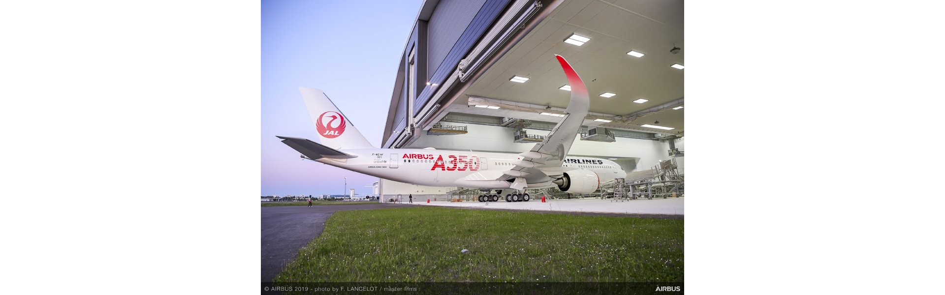 First Jal A350 900 Rolls Out Of Airbus Paint Shop Commercial