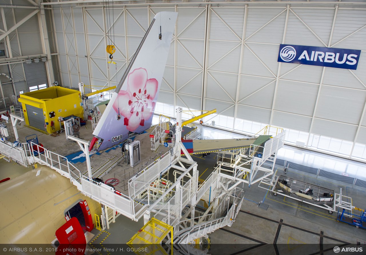 First China Airlines A350xwb Takes Shape In Airbus Final
