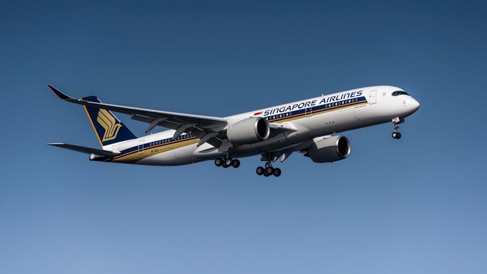 An in-flight view of Airbus’ Ultra Long Range A350 XWB version, which completed its first commercial flight with launch customer Singapore Airlines in October 2018.   