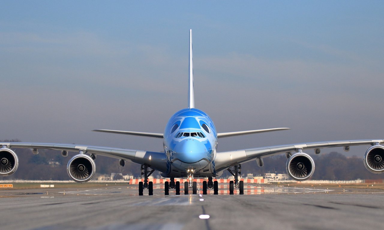 All Nippon Airways’ A380 taxiing 