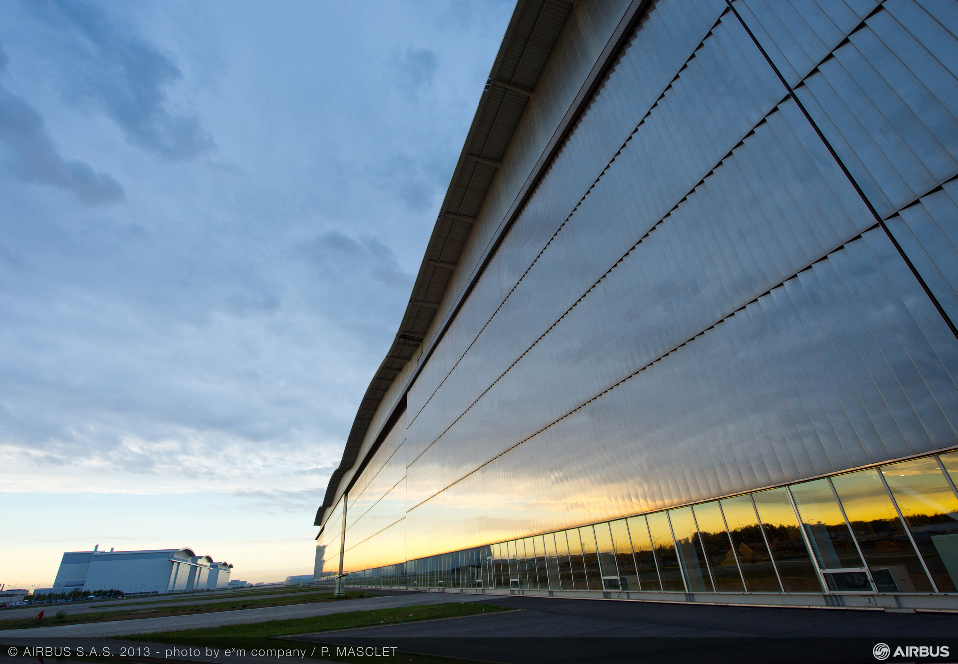 A380 Building - sunset view