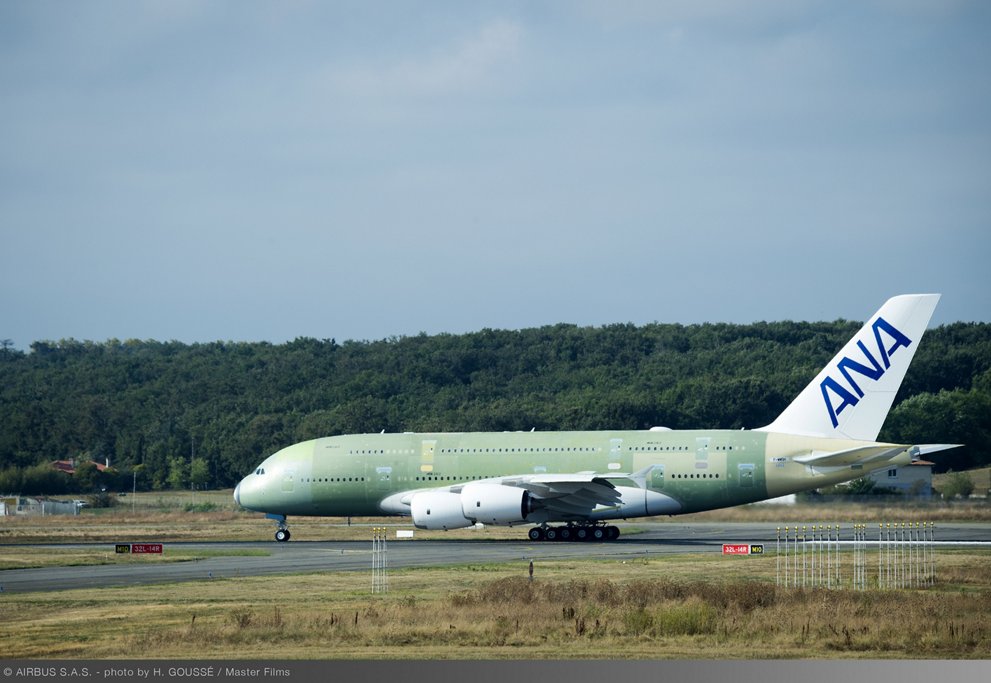 First ANA A380 Taxiing