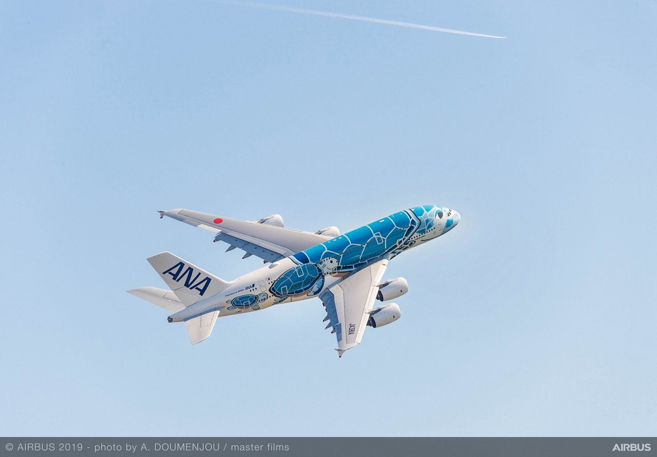 First All Nippon Airways A380 airborne