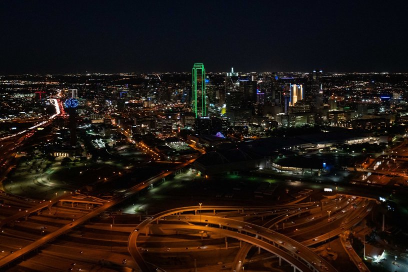 Dallas skyline at night